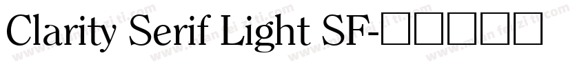 Clarity Serif Light SF字体转换